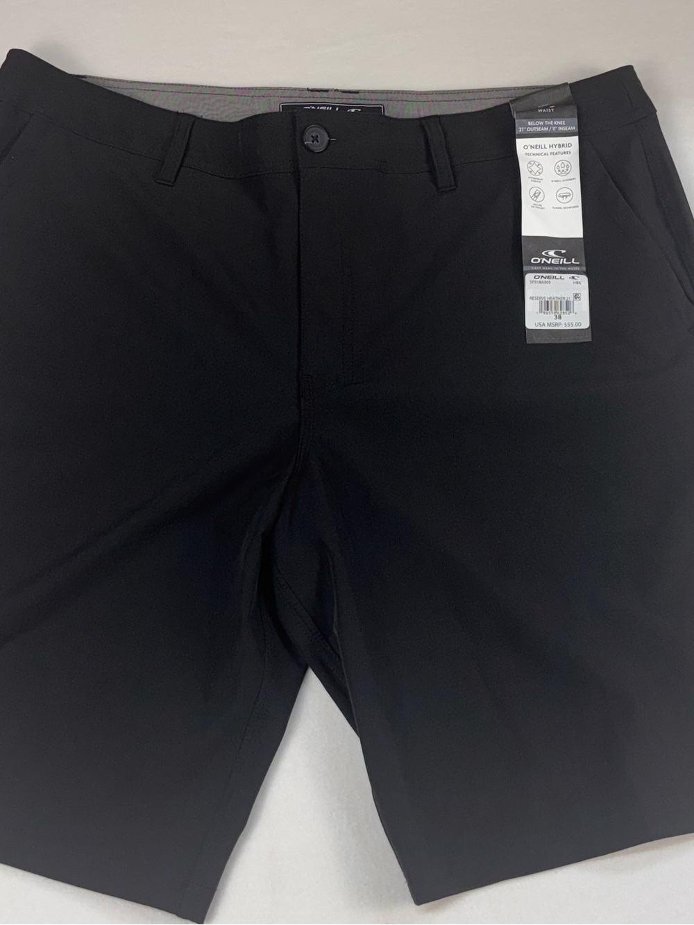 O'Neill Men's Black Hybrid Shorts - Stretch Performance
